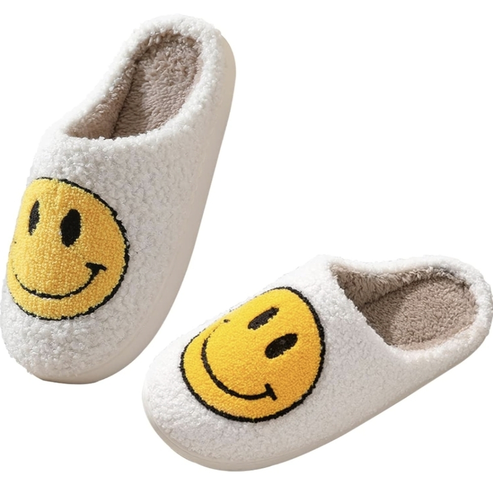 Cozy Smiley Face Slippers